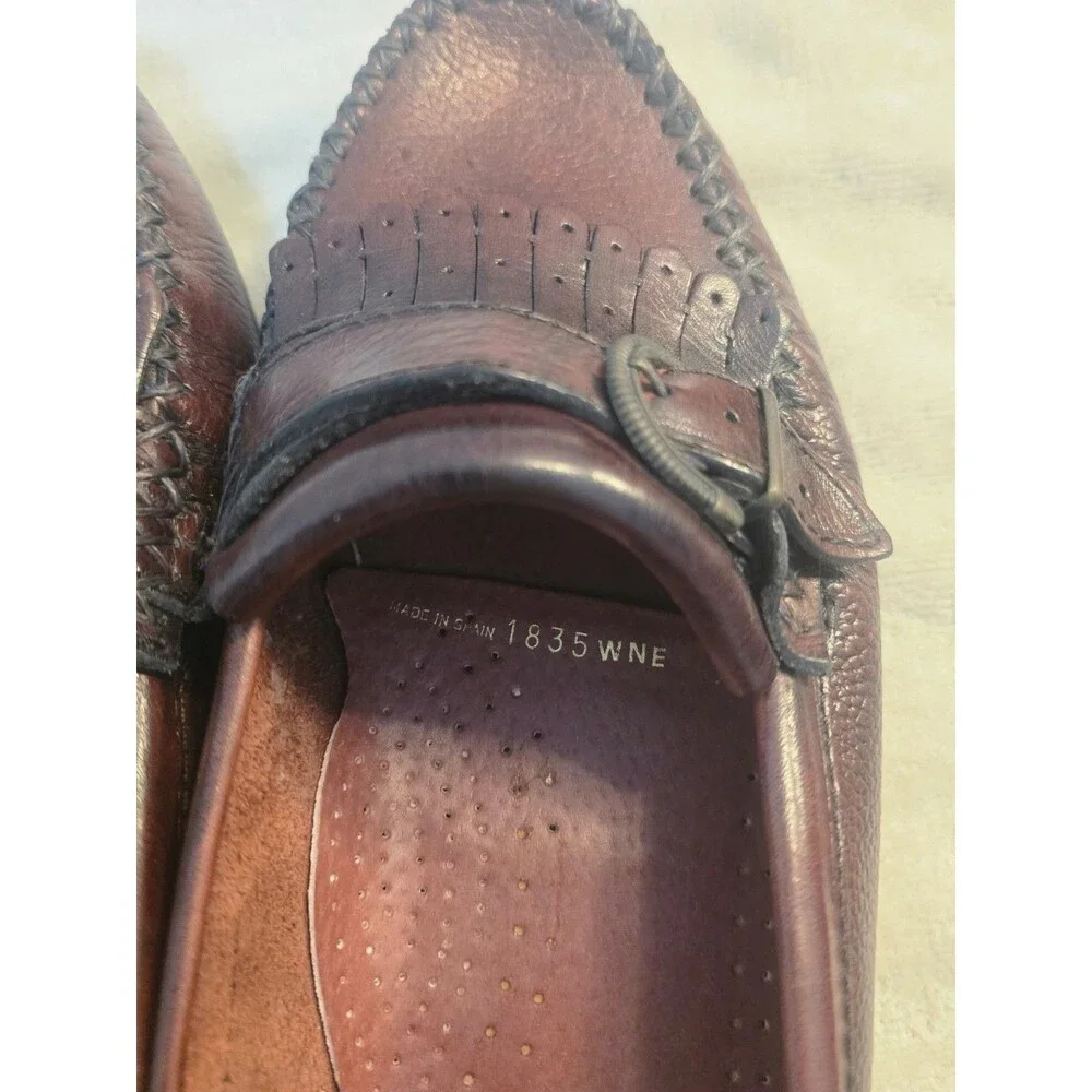 Vintage Rodolfo Valentino Men's Kiltie Tassel Leather Loafers Spain Size 9.5